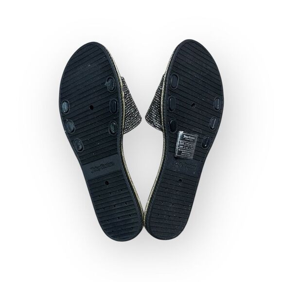 Juicy Couture Yummy Slides Womens 10 Silver Beaded Flats - Picture 4 of 7